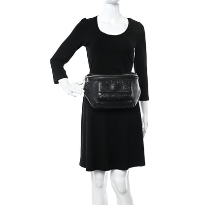 Gucci Calfskin GG Tennis Embossed Pocket Belt Bag Black 3 of 11