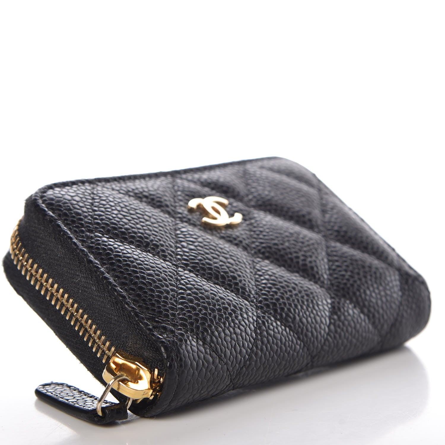 Chanel Caviar Quilted Zip Coin Purse Black 4 of 8