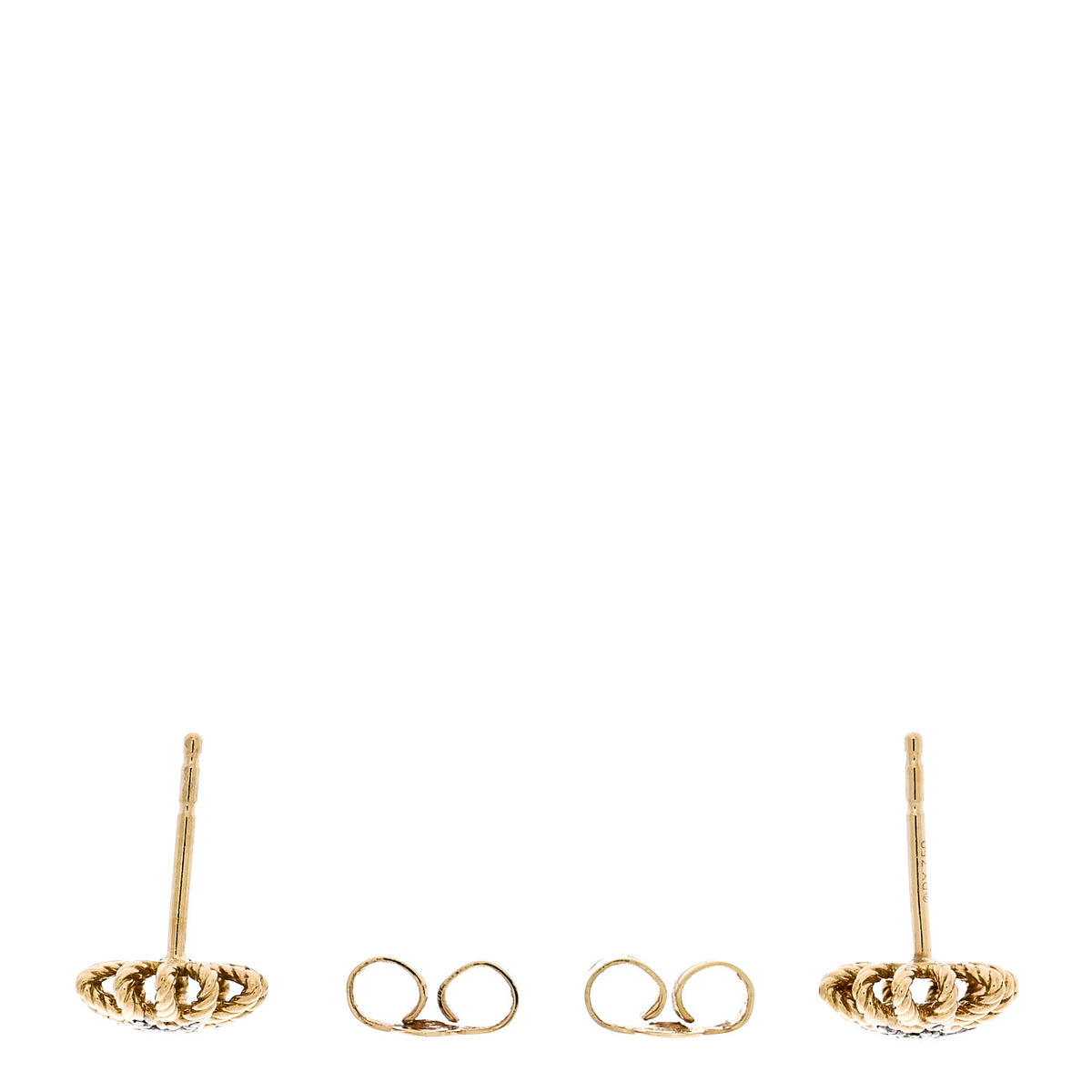 18K Yellow Gold Diamond 10mm Starburst Earrings
