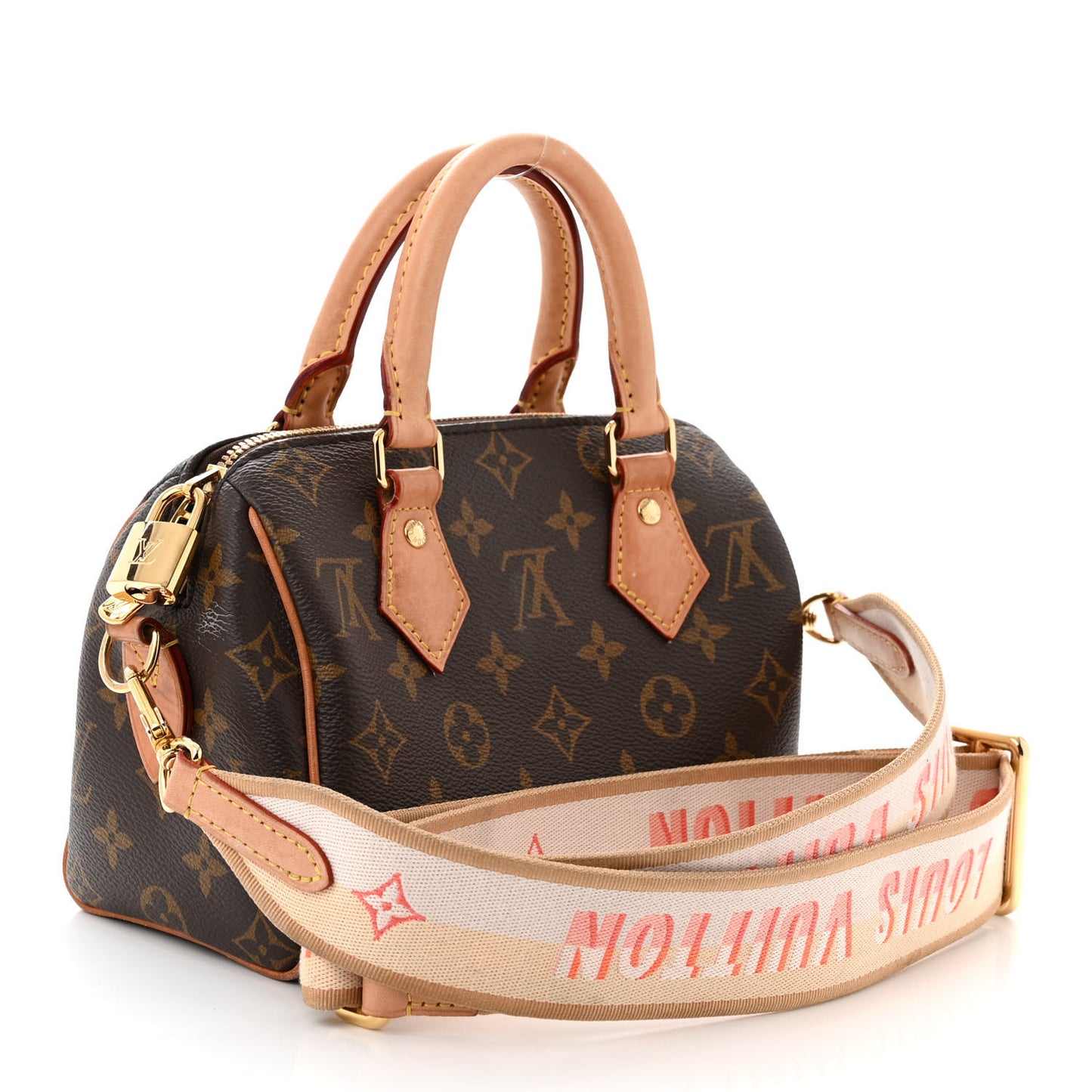 Monogram Speedy Bandouliere 20 Pink Orange