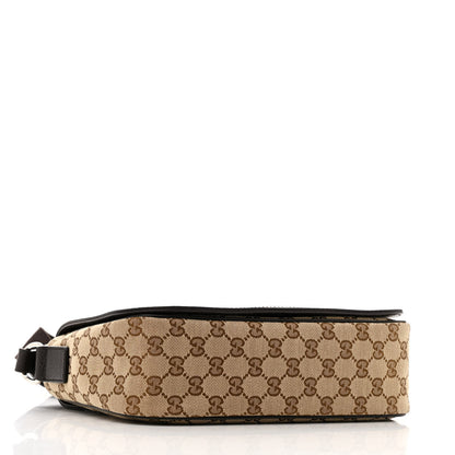 Gucci Monogram Flap Messenger Bag Beige Dark Brown 4 of 13