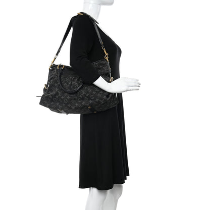 Louis Vuitton Denim Neo Cabby MM Black 2 of 15