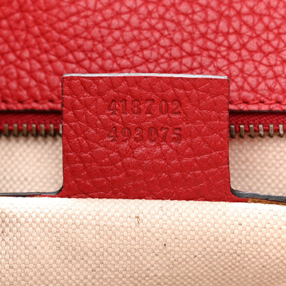 Gucci Calfskin Medium GG Marmont Top Handle Bag Vulcanic Red 7 of 11