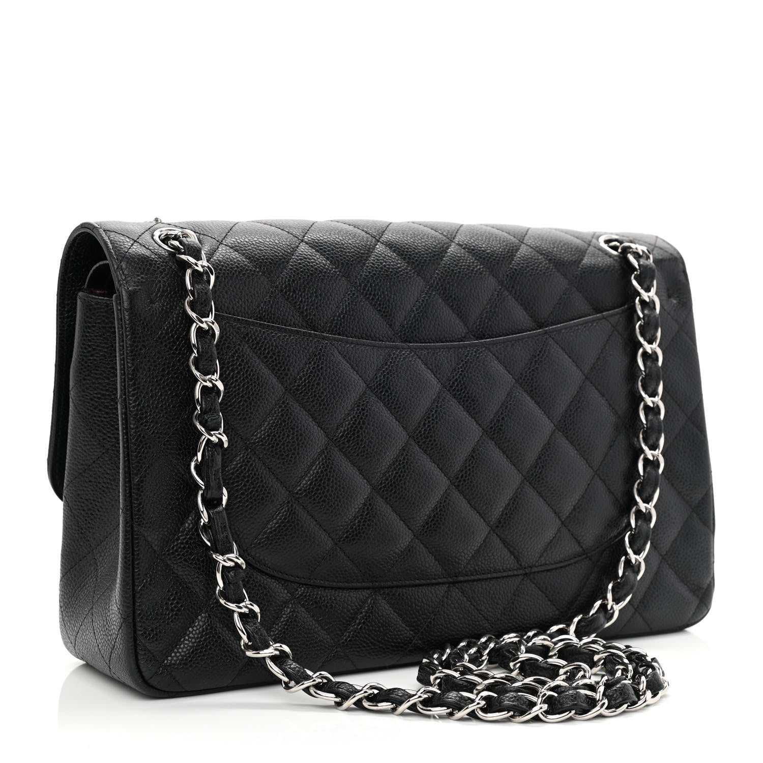 Chanel Caviar Quilted Jumbo Double Flap Black 3 of 10