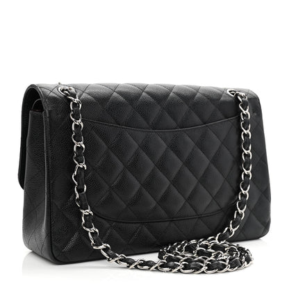 Chanel Caviar Quilted Jumbo Double Flap Black 3 of 10