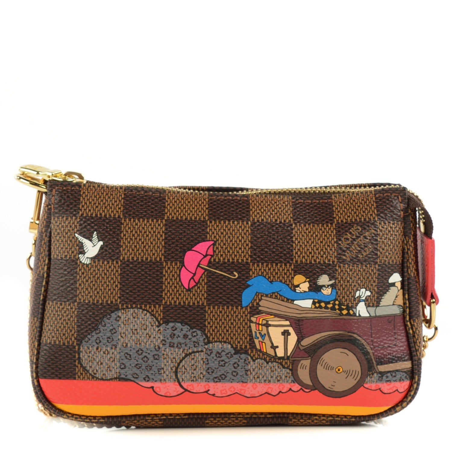 Louis Vuitton Damier Ebene 2015 Christmas Animation Mini Pochette Accessories 1 of 8