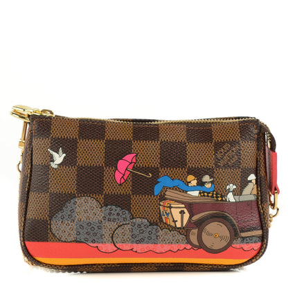 Louis Vuitton Damier Ebene 2015 Christmas Animation Mini Pochette Accessories 1 of 8