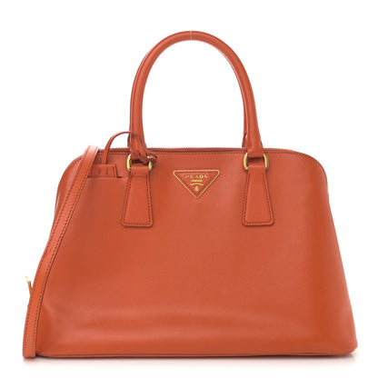 Prada Saffiano Lux Medium Promenade Tote Papaya 1 of 19