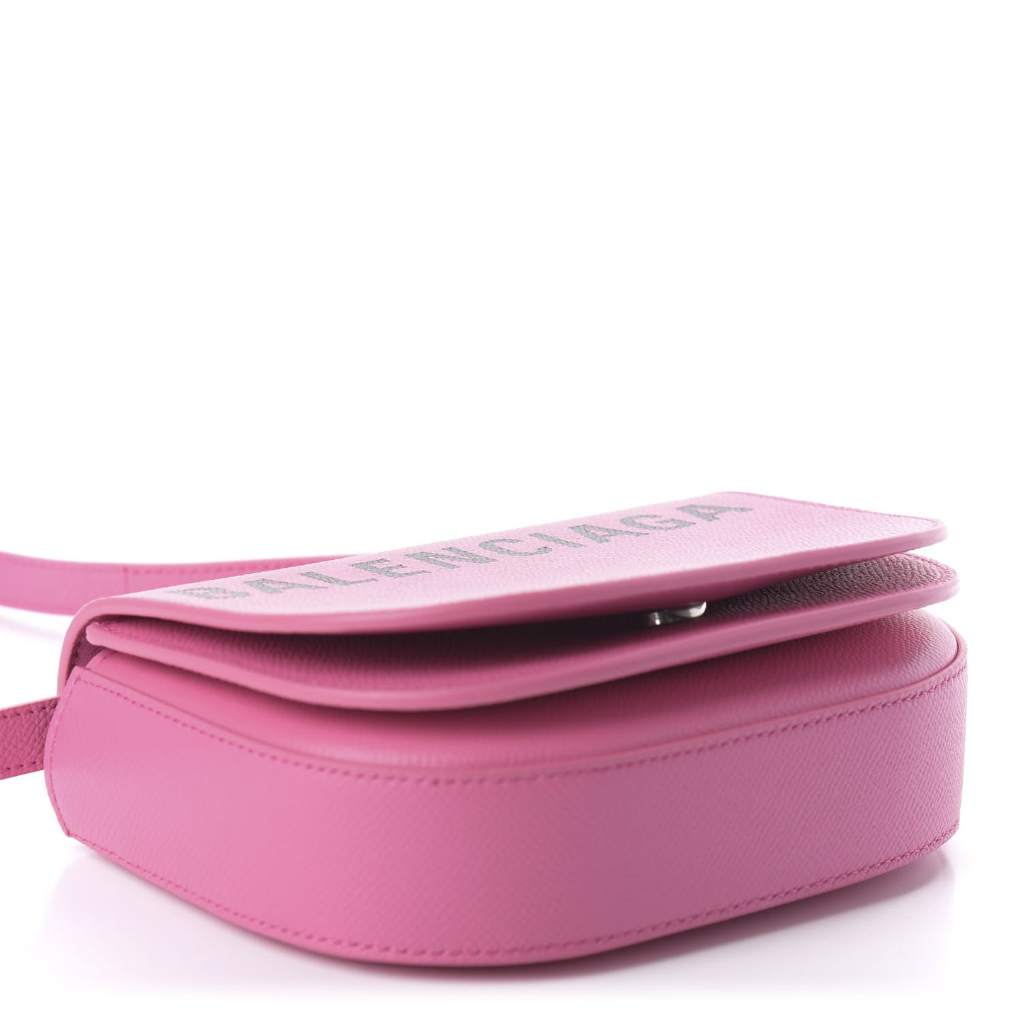 Signature Grained Calfskin Logo Print Ville Day Bag XS Rose Bubblegum Black