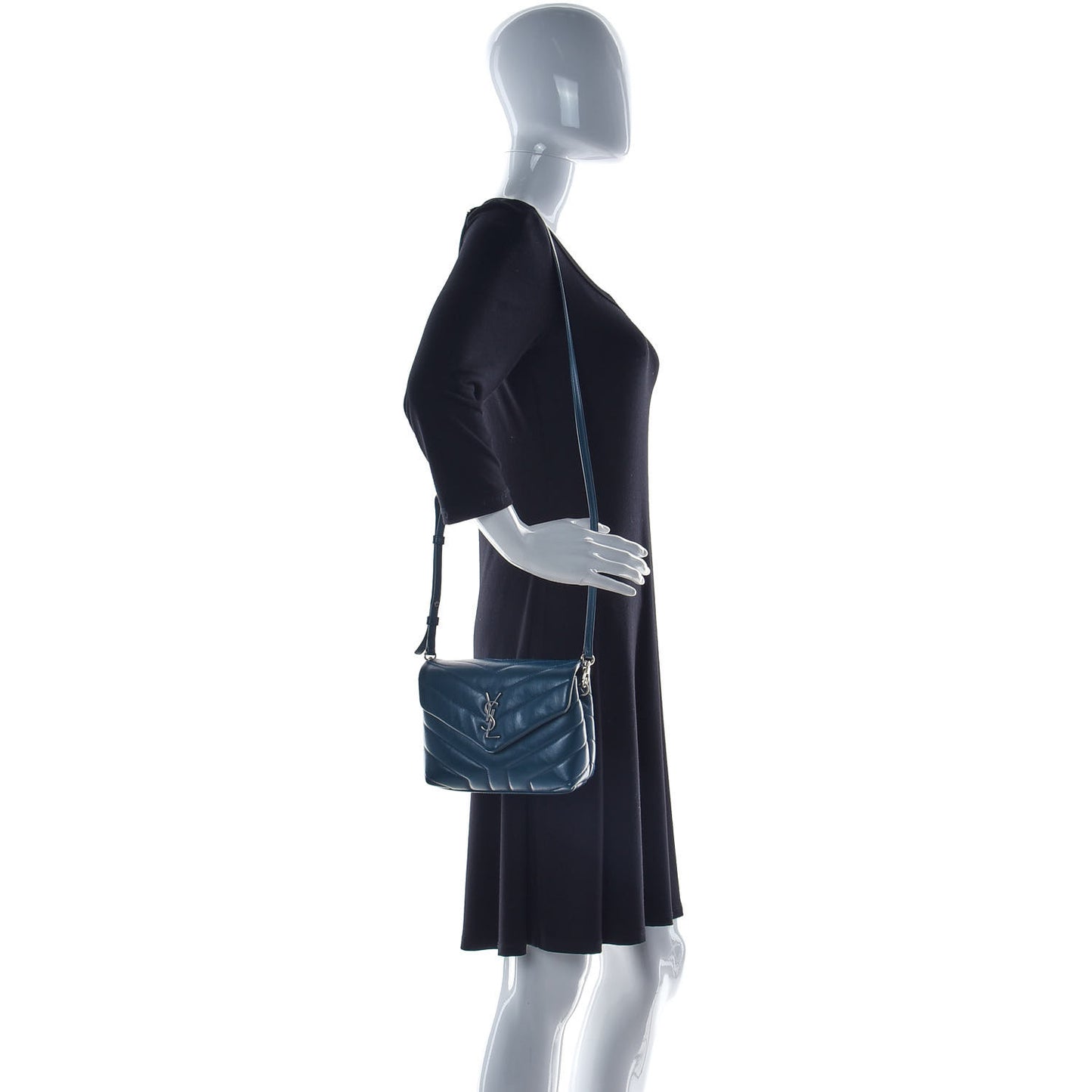 Calfskin Y Quilted Monogram Toy Loulou Satchel Dark Green