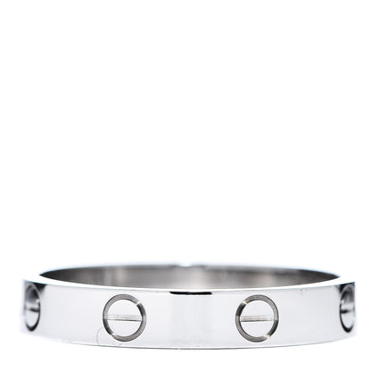 Cartier 18K White Gold 3.5mm LOVE Wedding Band Ring 60 9.25 3 of 8