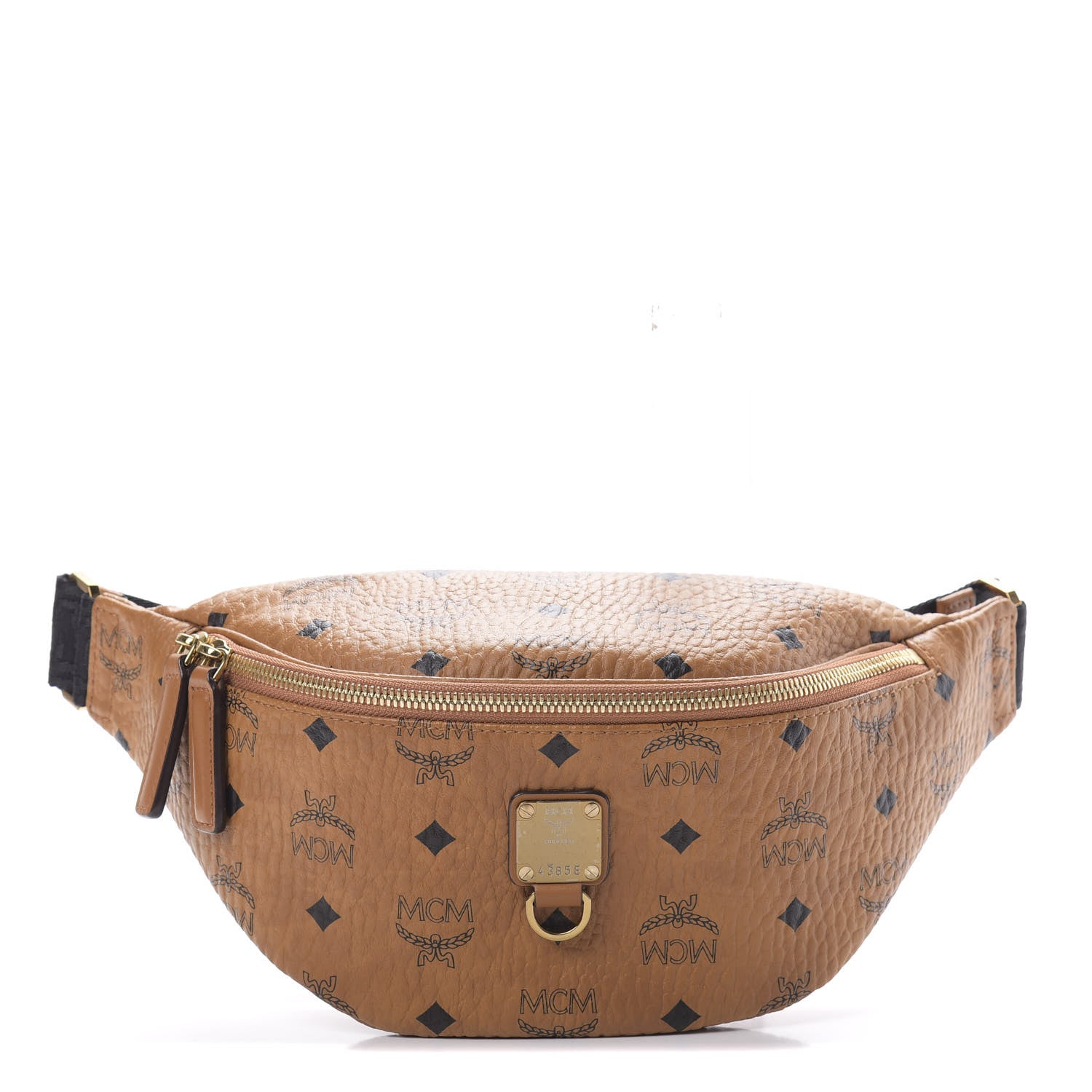 MCM Visetos Small Fusten Belt Bag Cognac 1 of 10