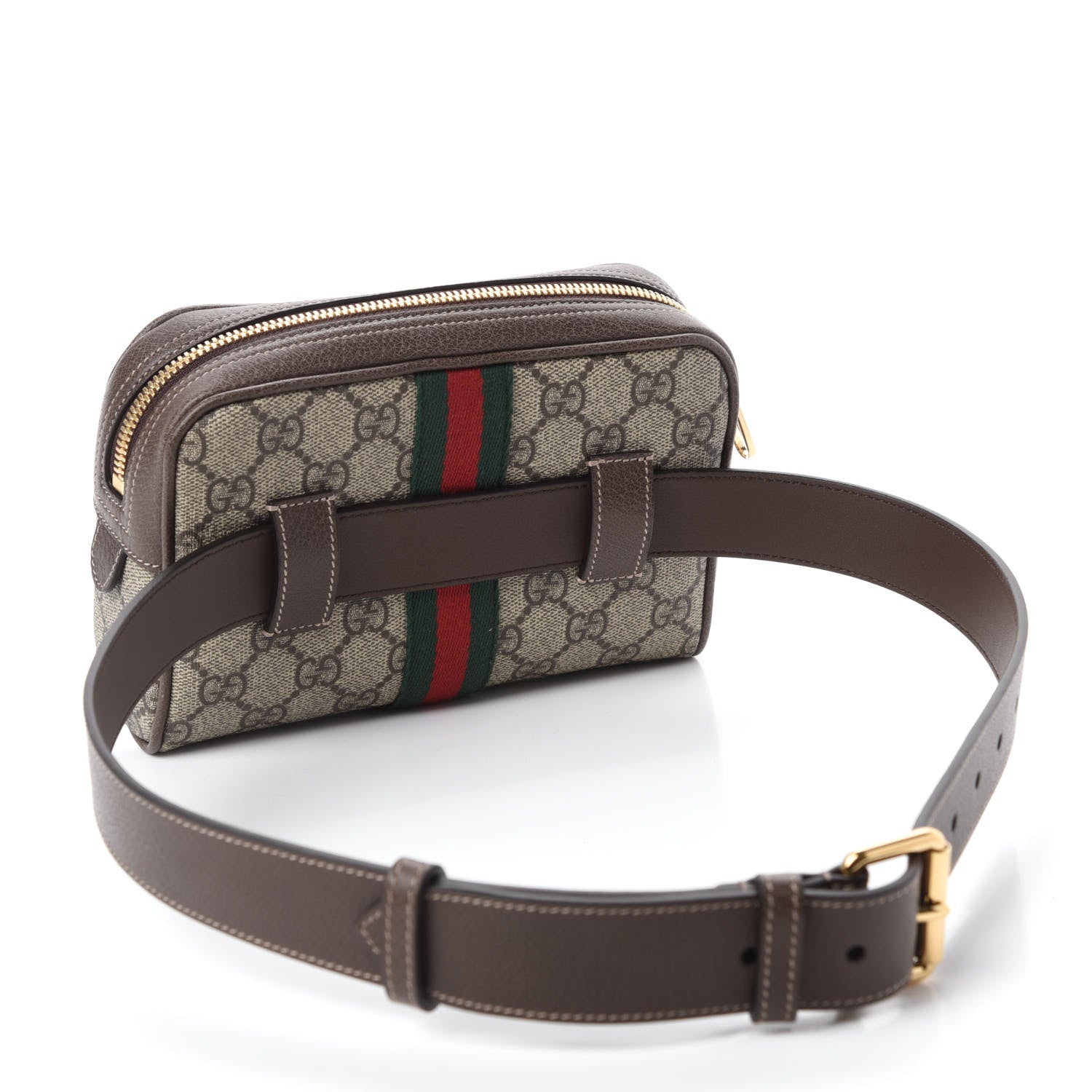 Gucci GG Supreme Monogram Web Small Ophidia Belt Bag 75 30 Dark Brown 3 of 12
