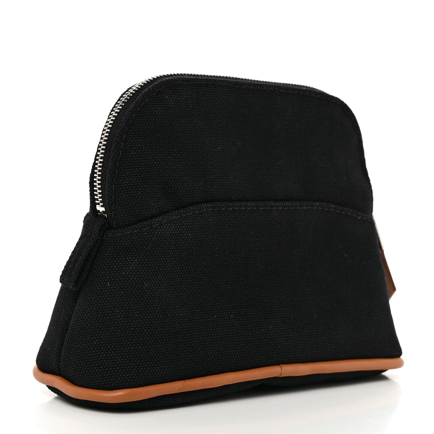 Hermes Cotton Canvas Mini Mini Bolide Travel Cosmetic Pouch Black 3 of 7