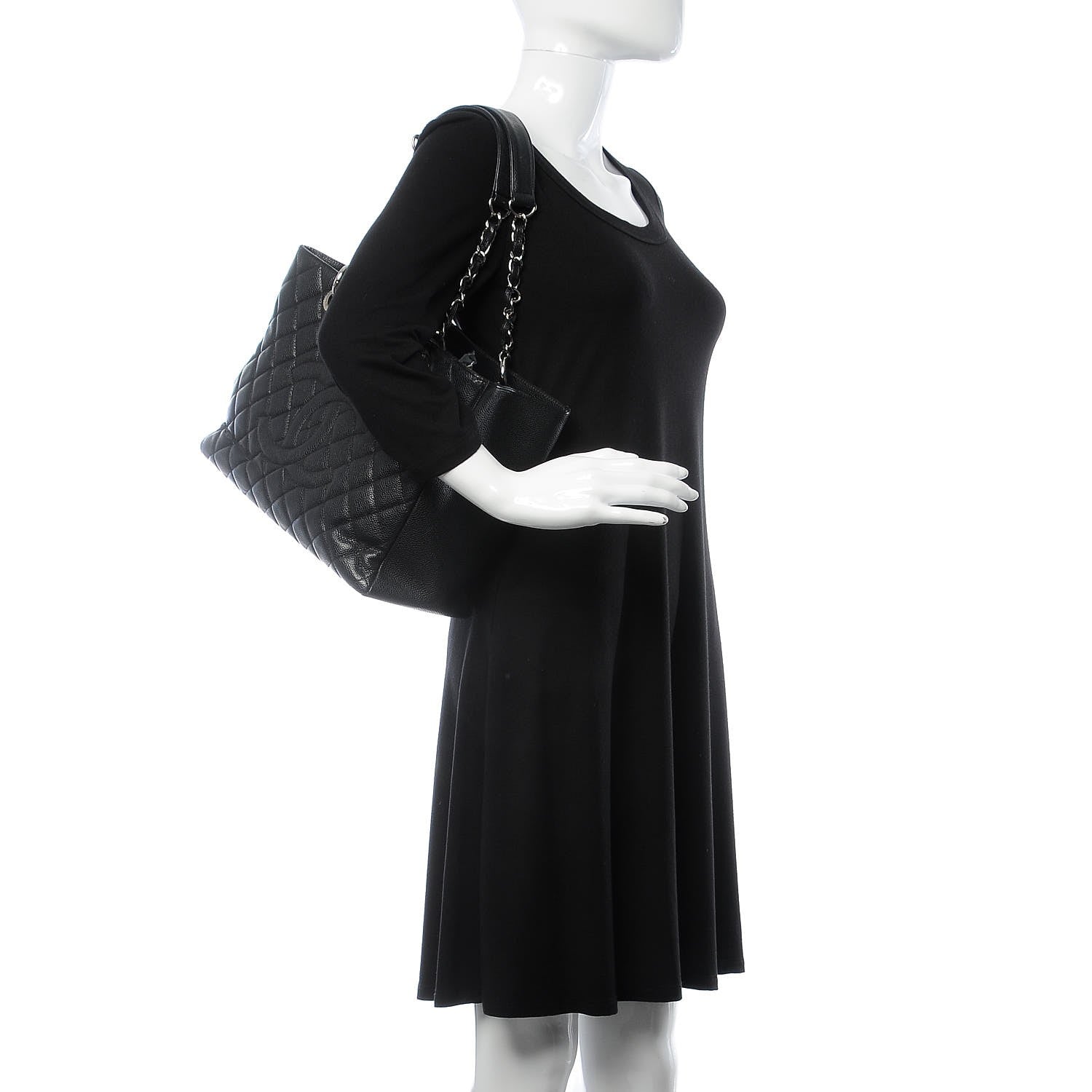 Chanel Caviar Quilted Grand Shopping Tote GST Black 2 of 12