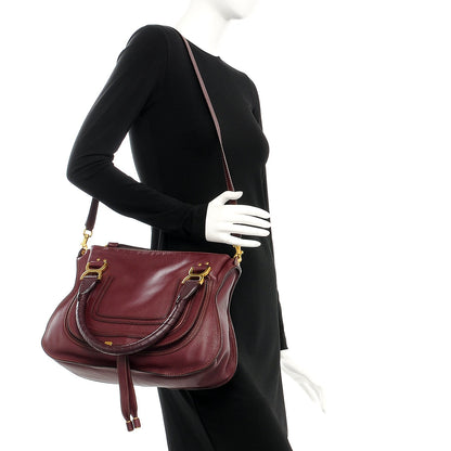 Chloe Calfskin Medium Marcie Satchel Wild Purple 2 of 8