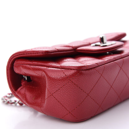 Chanel Caviar Quilted Extra Mini Flap Red 6 of 10