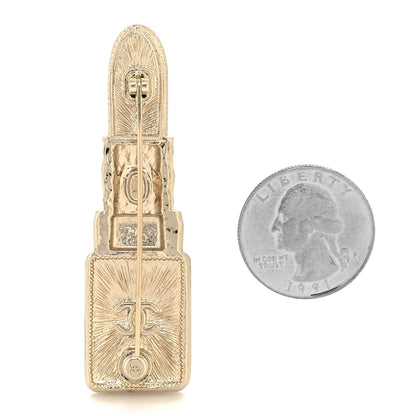 Chanel Metal Strass Pearl Lipstick Brooch Pink Gold 2 of 3