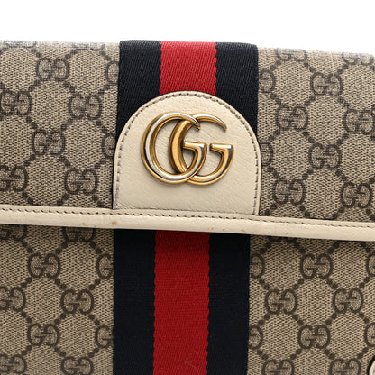 Gucci GG Supreme Monogram Web Small Ophidia Belt Bag 90 36 Beige Ebony White 7 of 12