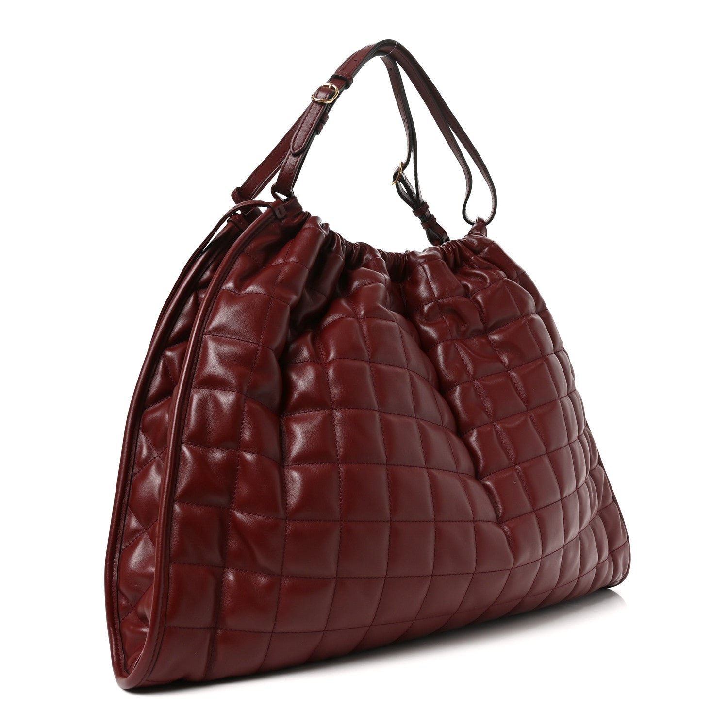Gucci Calfskin Quilted Large Deco Tote Bag Rosso Ancora Red 3 of 10