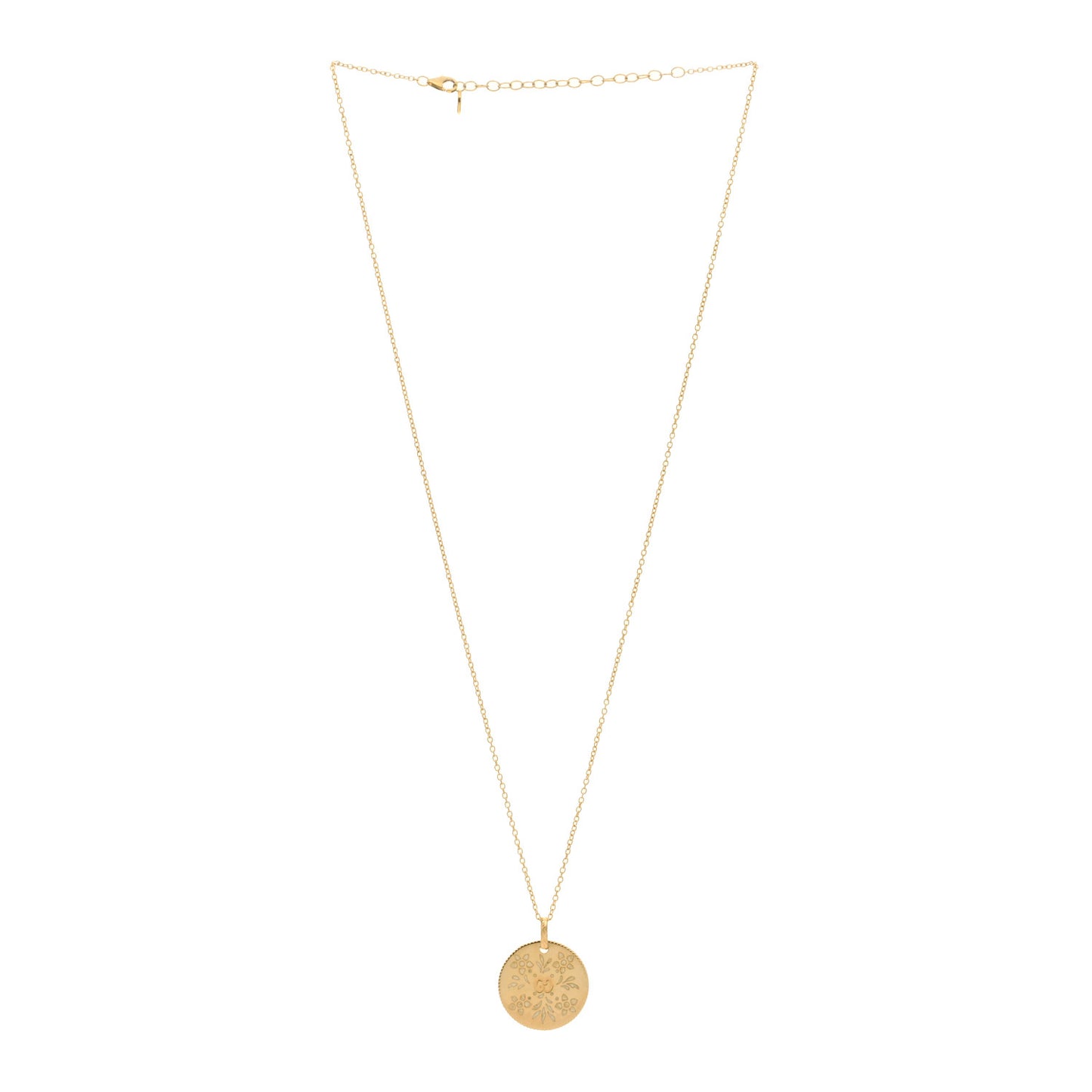 18K Yellow Gold Enamel Icon Blooms Necklace