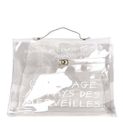 Hermes Vinyl Souvenir De L'Exposition Kelly Transparent 1 of 9