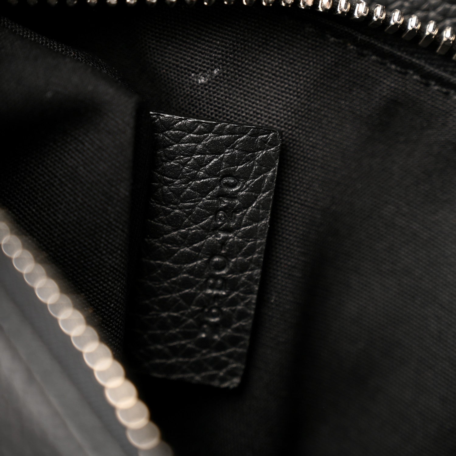 Christian Dior Grained Calfskin Kim Jones Saddle Bag Black 6 of 10