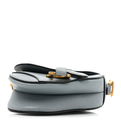 Christian Dior Goatskin Micro Saddle Bag Cloud Blue 4 of 10
