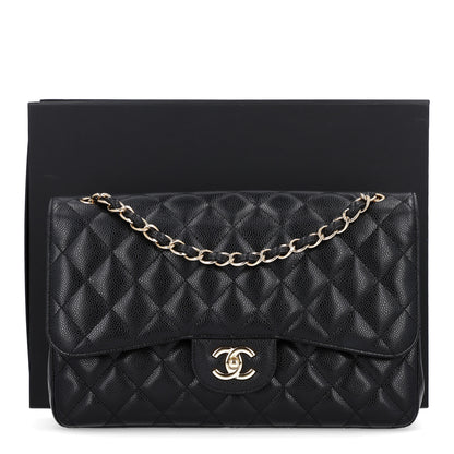 Chanel Caviar Quilted Jumbo Double Flap Black 14 of 14