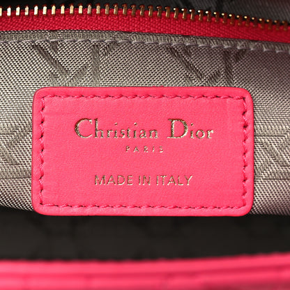 Christian Dior Lambskin Cannage Small My ABCDior Lady Dior Fraise 6 of 11
