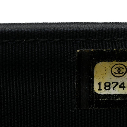 Chanel Patent Calfskin Quilted Yen Wallet Black 8 of 9