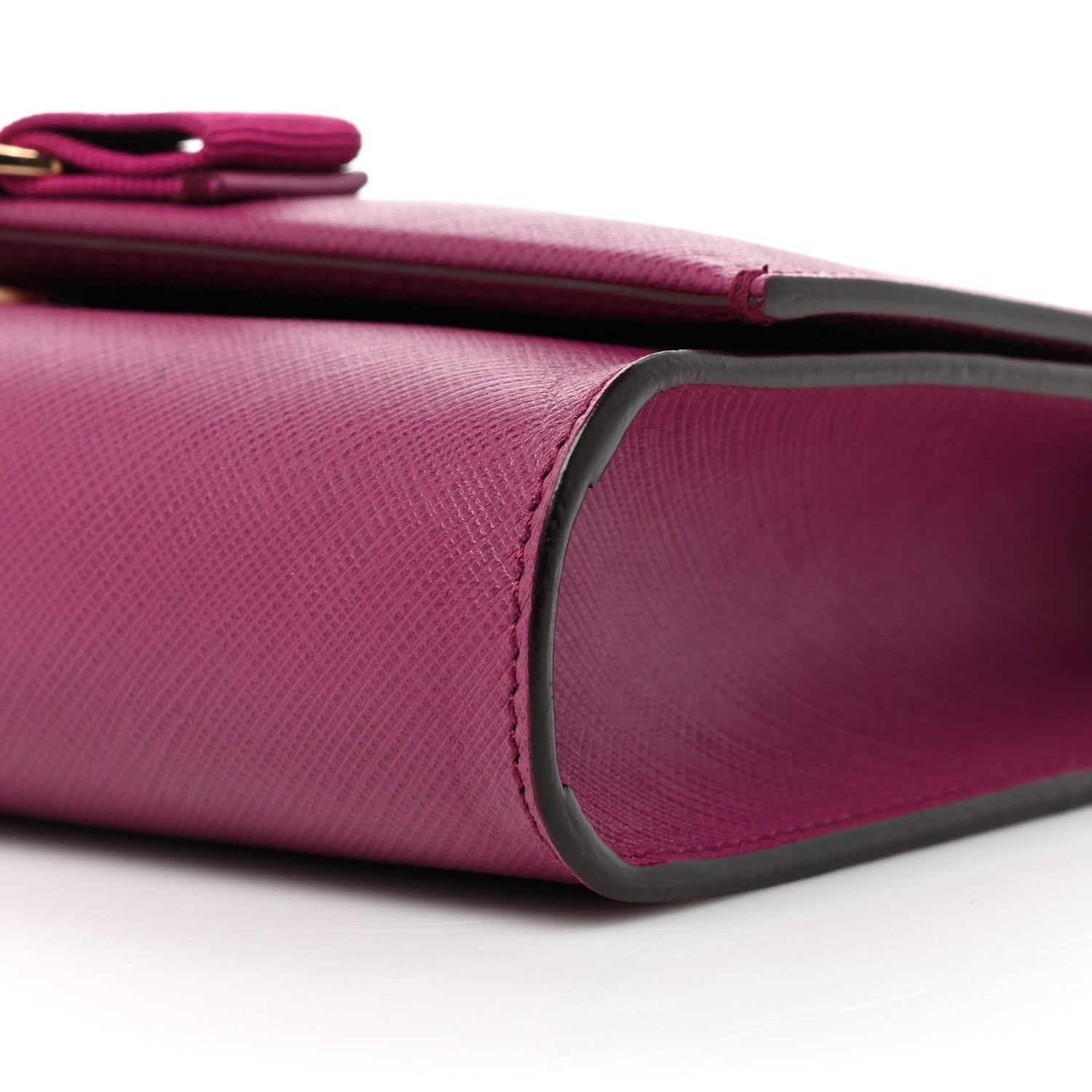 Salvatore Ferragamo Calfskin Mini Miss Vara Bow Chain Bag Sangria 7 of 11