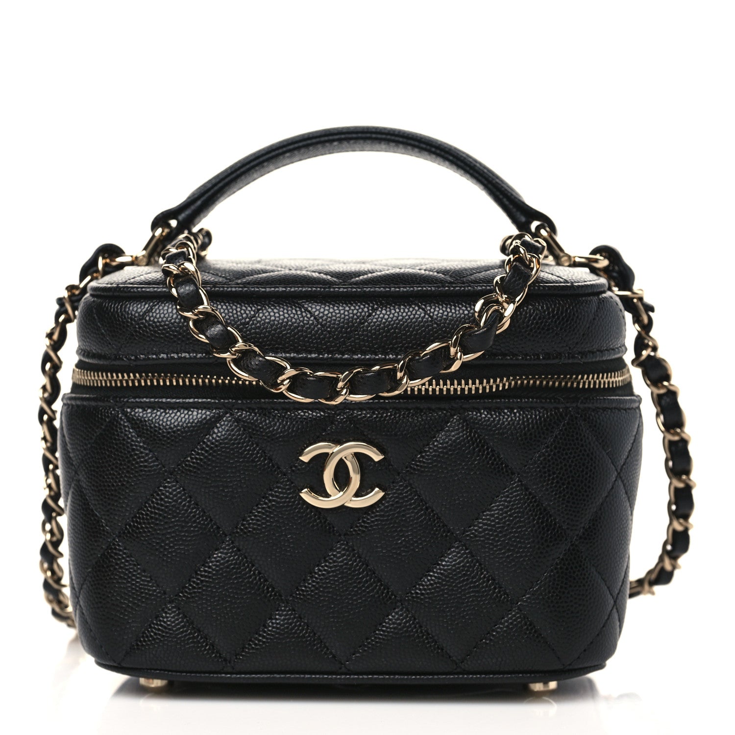Chanel Caviar Quilted Small CC Vanity Case Black 1 of 9