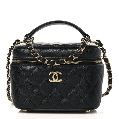 Chanel Caviar Quilted Small CC Vanity Case Black 1 of 9