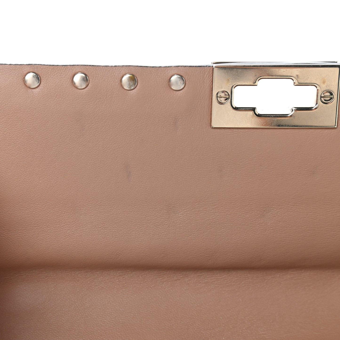 Nappa Medium Rockstud Spike Shoulder Bag Soft Noisette