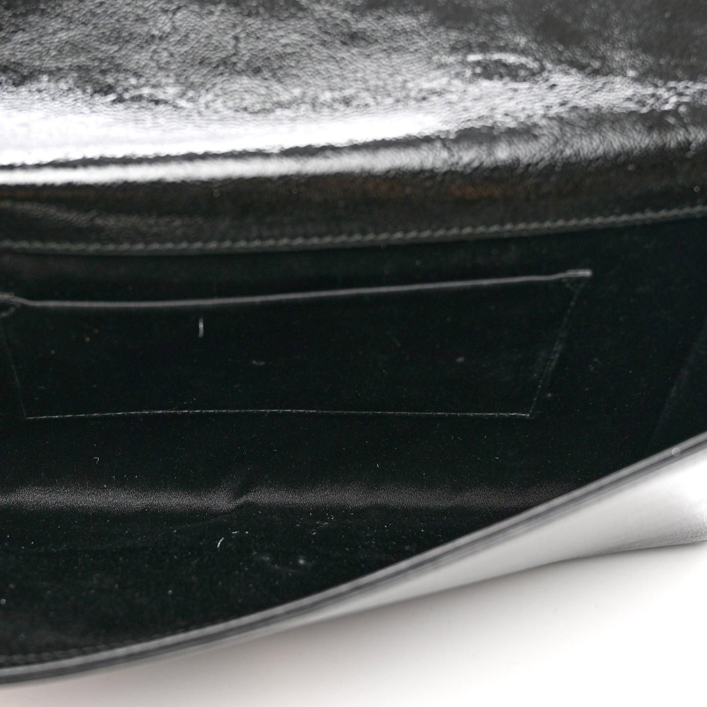 Textured Patent Monogram Large Belle De Jour Clutch Black