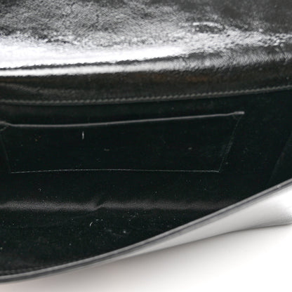 Saint Laurent Textured Patent Monogram Large Belle De Jour Clutch Black 6 of 7