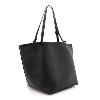 The Row Polished Saddle Calfskin Park Tote Three Black 3 of 11