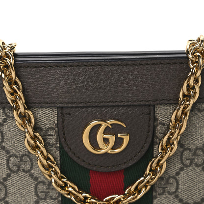 Gucci GG Supreme Monogram Web Small Ophidia Chain Shoulder Bag Brown 8 of 10