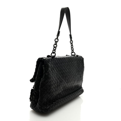 Bottega Veneta Nappa Intrecciato Fringe Flap Black 3 of 8