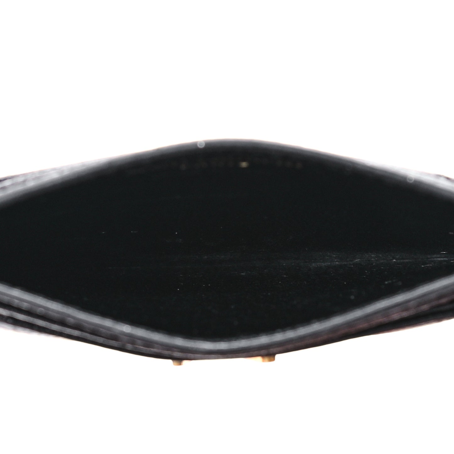 Grain De Poudre Matelasse Chevron Monogram Credit Card Case Black