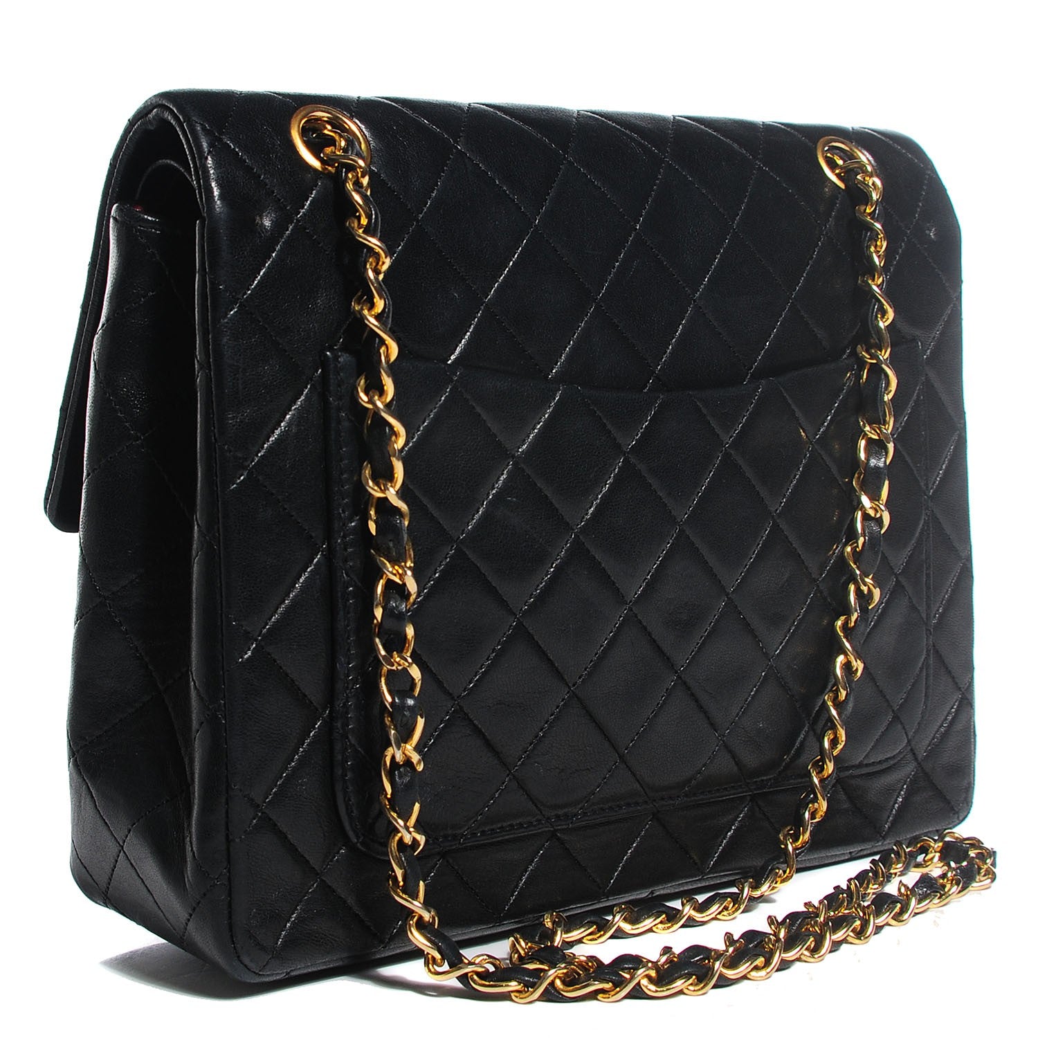 Chanel Lambskin Quilted Medium Double Flap Black 3 of 9
