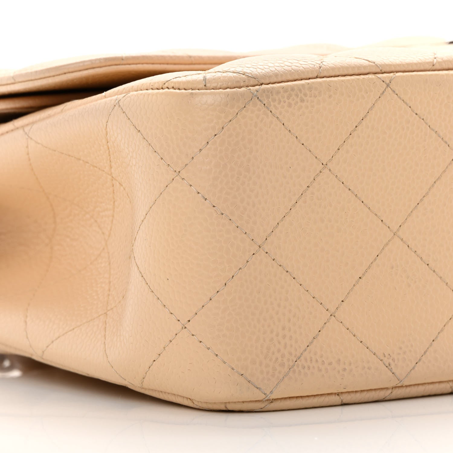 Chanel Caviar Quilted Jumbo Double Flap Beige 9 of 16