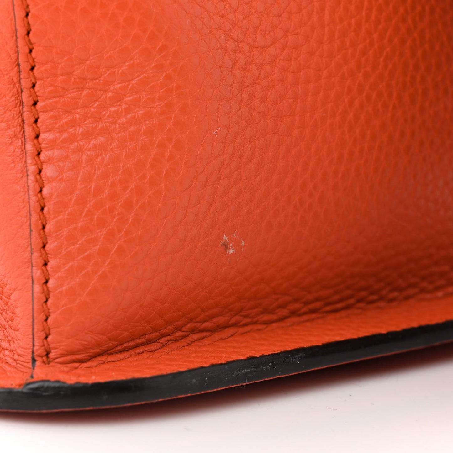 Cellarius Calfskin Medium Bamboo Daily Flap Shoulder Bag New Dark Orange