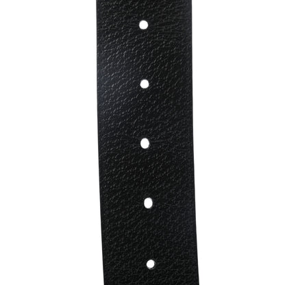 Gucci Textured Dollar Calfskin Nickel Double G 40mm Belt 95 38 Black 3 of 5