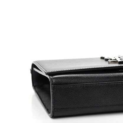 Saint Laurent Grain De Poudre Small Monogram Kate Satchel Black 8 of 15
