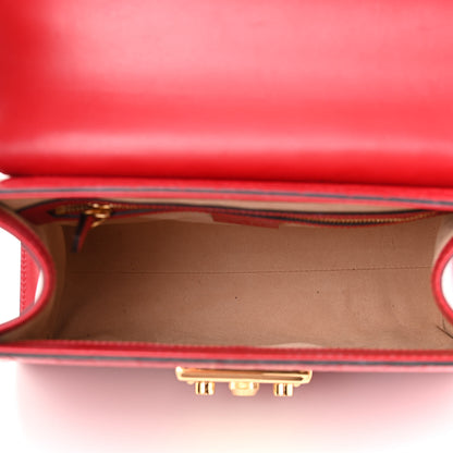 Gucci Guccissima Signature Small Padlock Top Handle Bag Hibiscus Red 5 of 13
