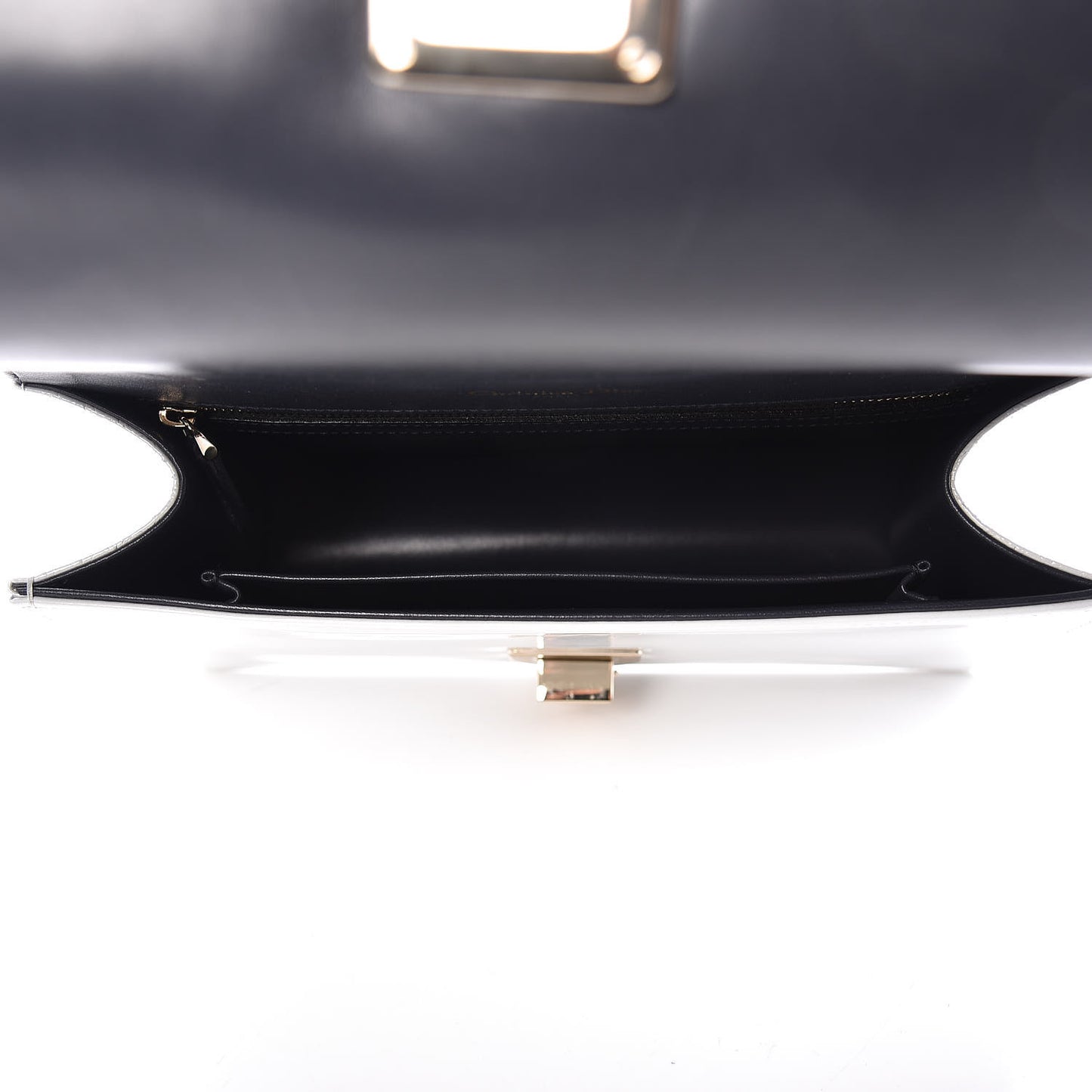 Patent Micro-Cannage Medium Diorama Flap Bag White