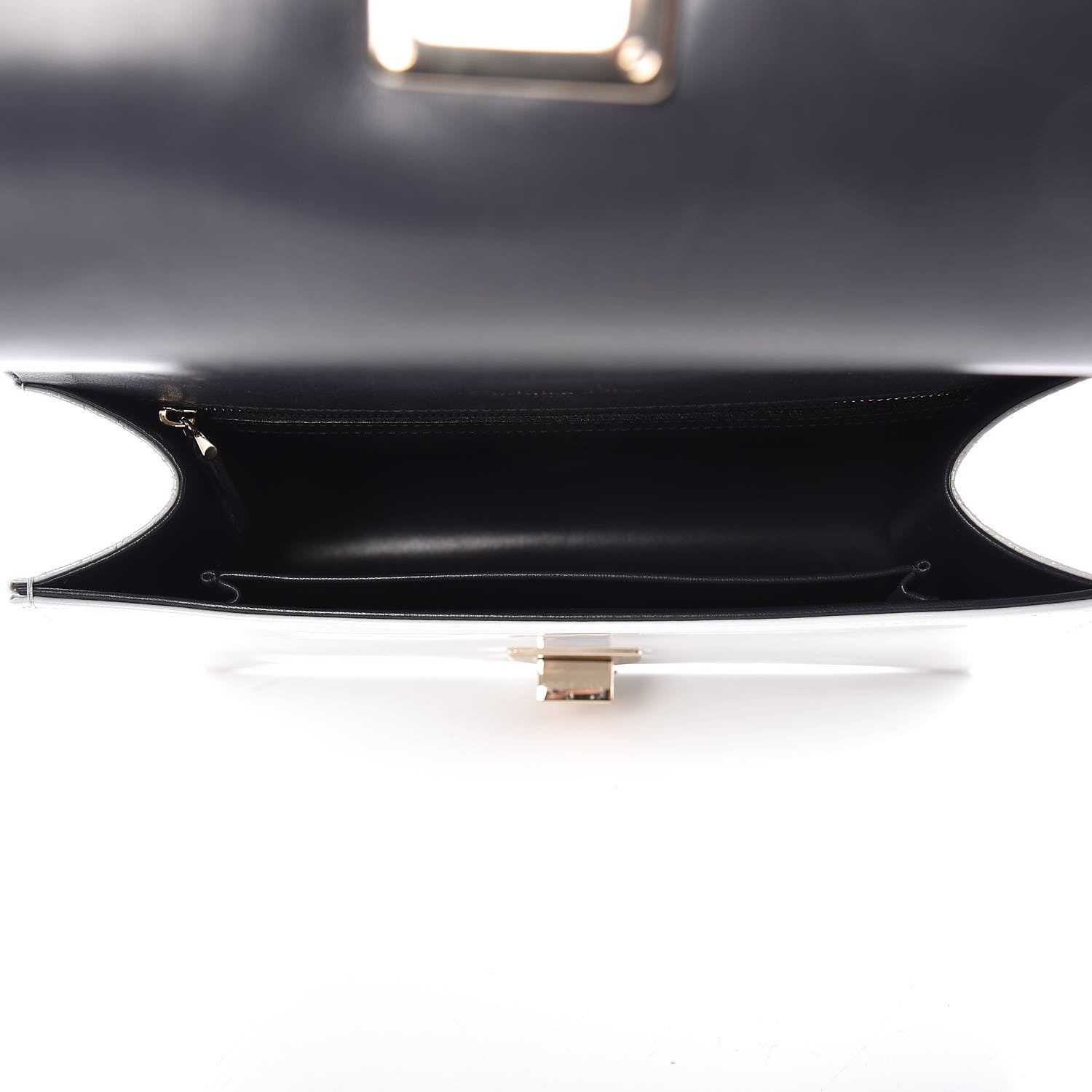 Christian Dior Patent Micro-Cannage Medium Diorama Flap Bag White 7 of 9
