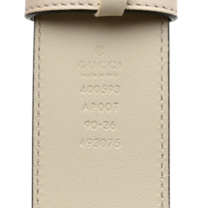 Gucci Calfskin Double G 40mm Belt 90 36 Mystic White 3 of 5